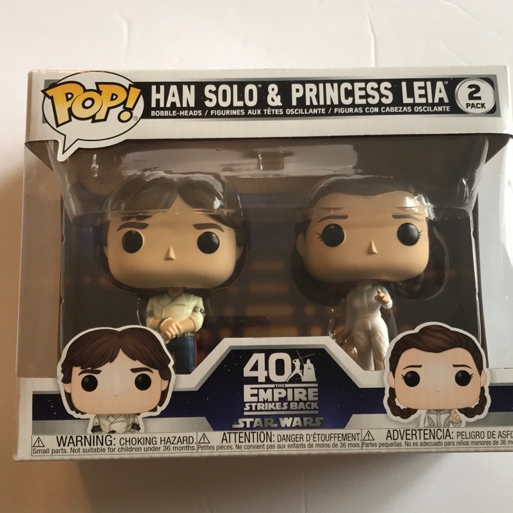 2 pack Han Solo & Princess Leia Funko pop - Picture 3 of 8